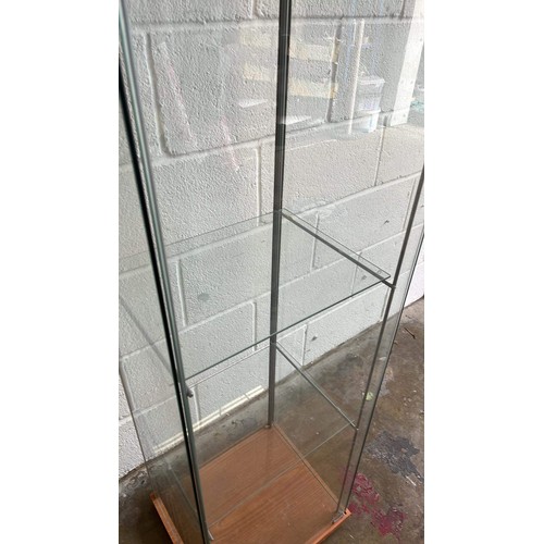 560 - TALL GLASS DISPLAY CABINET WITH SINGLE DOOR - 164cm