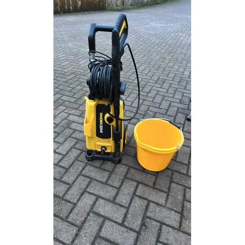 638 - WORKZONE POWERWASHER AND YELLOW BUCKETS