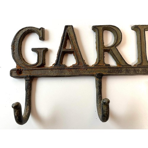 107 - GARDEN SIGN COAT HOOKS