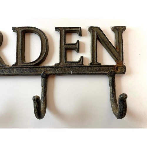 107 - GARDEN SIGN COAT HOOKS