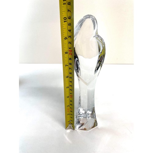 104 - CLEAR GLASS ICE SCULPTURE SIGNED