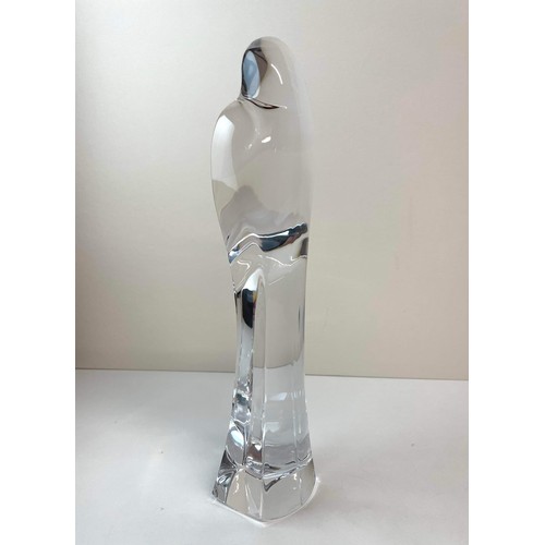 104 - CLEAR GLASS ICE SCULPTURE SIGNED