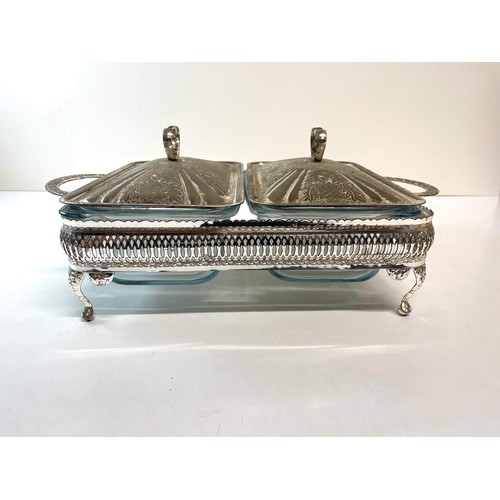 48 - PLATE AND GLASS DOUBLE TABLE TURINE