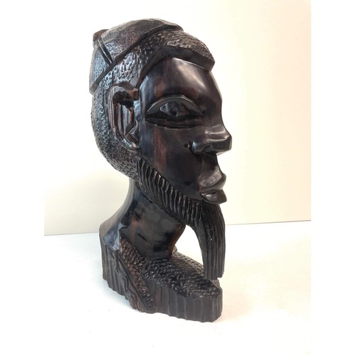 45 - WOODEN CARVED HEAD SCULPTURE 14