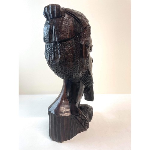 45 - WOODEN CARVED HEAD SCULPTURE 14