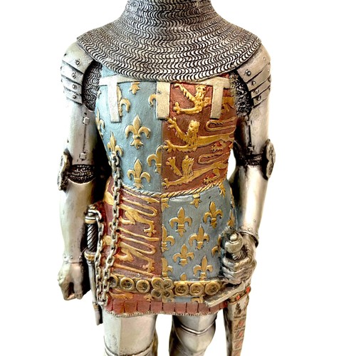 31 - RESIN FIGURE OF AN EARLY KNIGHT SIZE 13.5