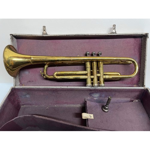 14 - BOOSEY AND HAWKES TRUMPET WITH CASE