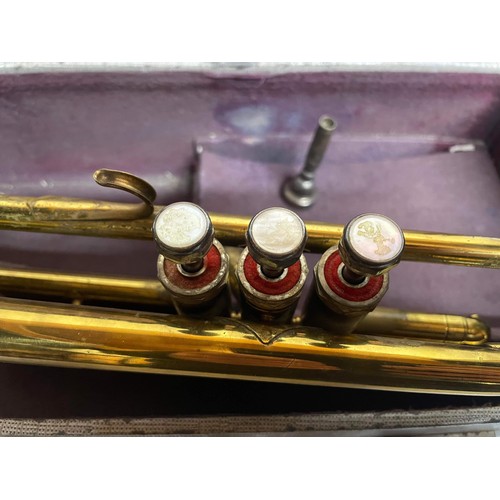 14 - BOOSEY AND HAWKES TRUMPET WITH CASE