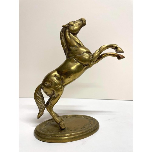 11 - SOLID BRASS HORSE SCULPTURE