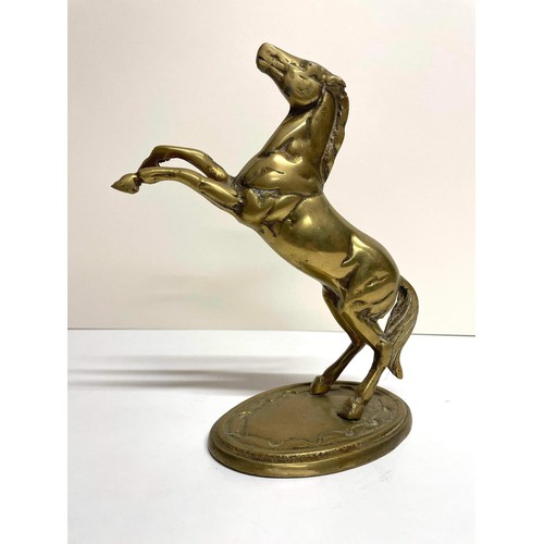 11 - SOLID BRASS HORSE SCULPTURE