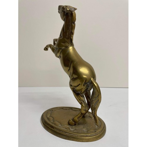 11 - SOLID BRASS HORSE SCULPTURE