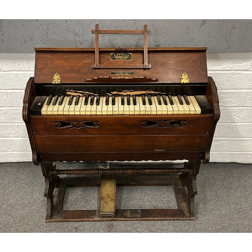 302 - WALNUT CASED S.ROSE & CO BOMBAY PORTABEL ORGAN