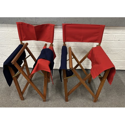 303 - TWO DIRECTORS FOLDIG CHAIRS IN HARD WOOD