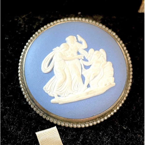 111 - WEDGWOOD BLUE JASPER BROOCH