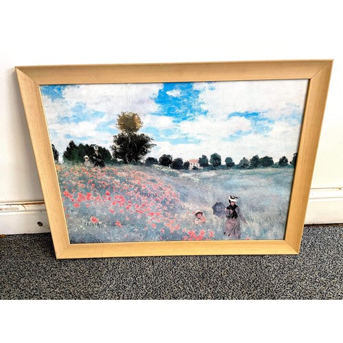 219 - FRAMED POPPY FIELDS PRINT