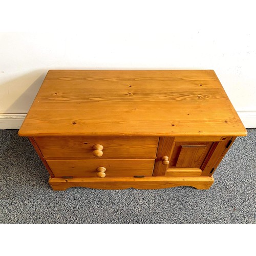 207 - SOLID PINE LOW UNIT WITH DRAWERS