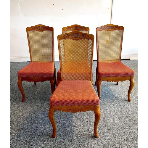 187 - FOUR RAT-TERN HIGH BACK DINNING CHAIR