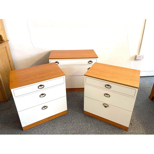 270 - 3 X THREE DRAWER CHEST SET