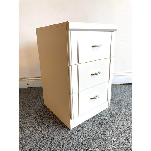 267 - WHITE THREE DRAWER CHEST