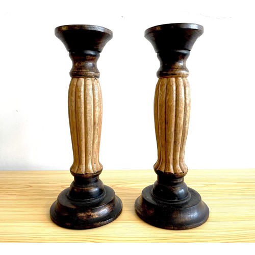 278 - PAIR OF DECORATIVE CANDLE STICKS