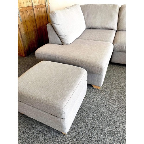 291 - GREY L SHAPE SOFA AND CUDDLE CHAIR SET