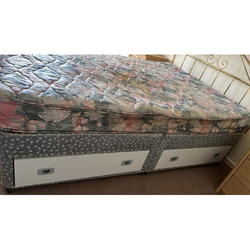 361 - DOUBLE DIVAN BED SET WITH STORAGE