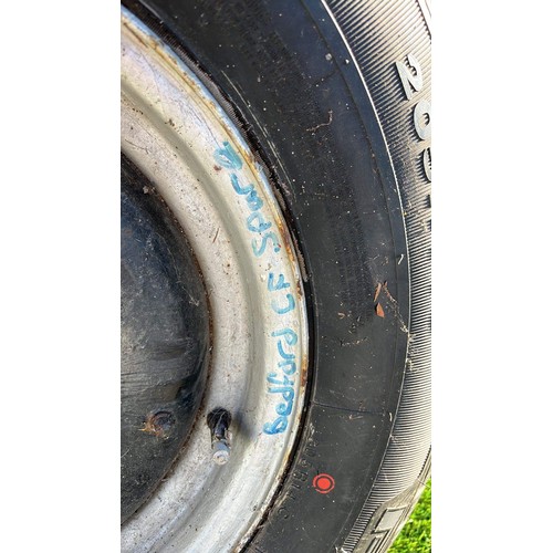 386 - BEDFORD C.F TYRE AND RIM SEE PICTURES FOR SIZE AND CONDITION