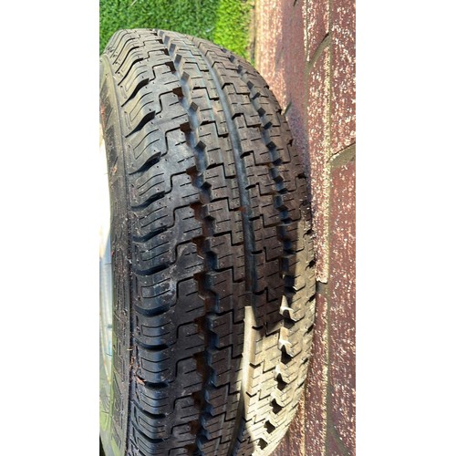 386 - BEDFORD C.F TYRE AND RIM SEE PICTURES FOR SIZE AND CONDITION