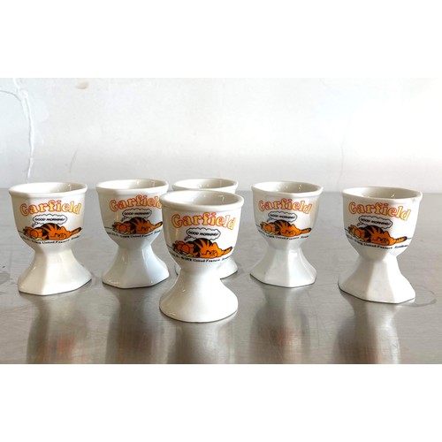 324 - SIX GARFEILD EGG CUPS