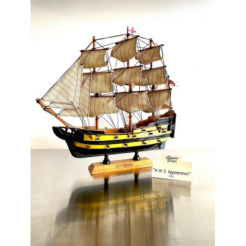 301 - CLASSIC SHIPS H.M.S AGAMEMON 1781 BOXED MODEL