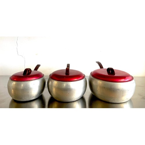 277 - THREE RETRO SAUCEPANS