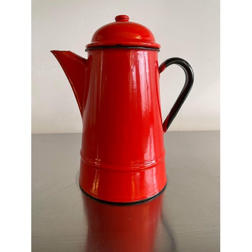 292 - RED ENAMAL COFFEE POT