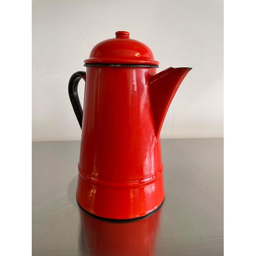 292 - RED ENAMAL COFFEE POT