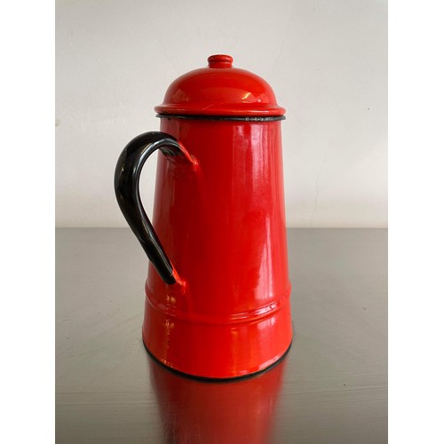 292 - RED ENAMAL COFFEE POT