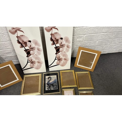 435 - MIXED FRAMES AND ART WORK