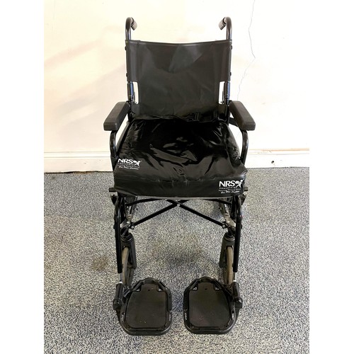 494 - BLACK FOLDING WHEEL CHAIR