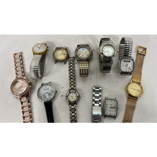 335 - MIXED WATCHES AND A BOX