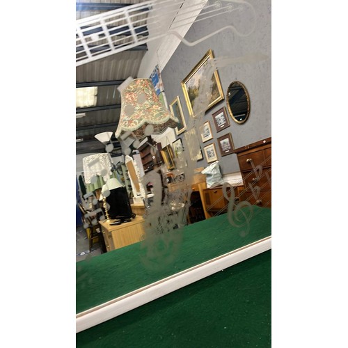 491 - SQUARE FRAMED MUSICAL THEMED MIRROR