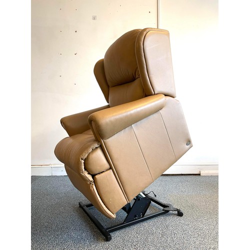 547 - SHERBORNE LIGHT BROWN POWER CHAIR SEE ALL PICTURES