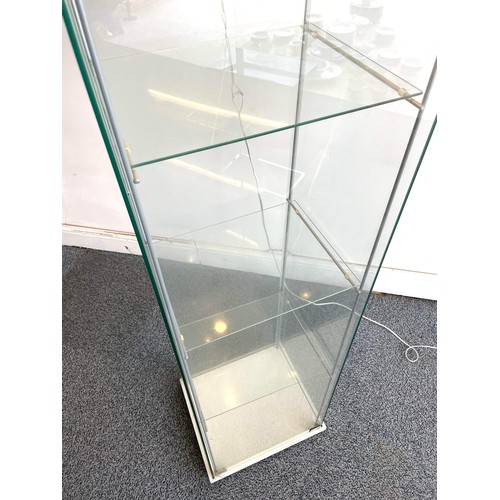 545 - TALL ALL GLASS DISPLAY CABINET