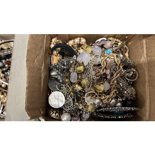 786 - BOX OF COSTUME JEWELLERY