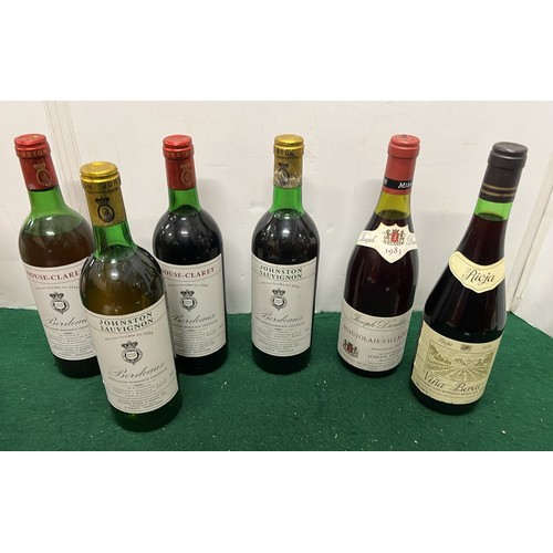 195C - SIX MIXED BOTTLES OF WINE