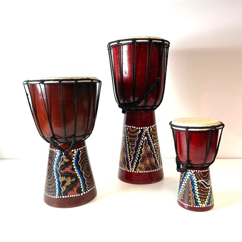 684 - THREE TRIBLE DRUM