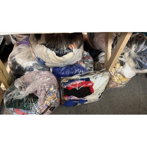 103 - 12 X BAGS OF MIXED GRADE LINEN AND CLOTHES