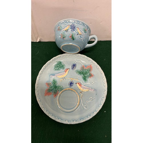 813 - WEST GERMAN CUP AND SAUCER BREAKFAST SET / HAS WARE