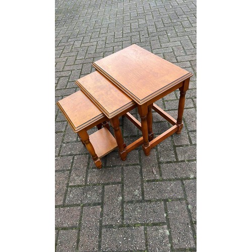 306 - WOODEN NEST OF TABLES