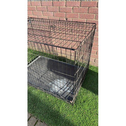 518 - LARGE METAL FOLDING TRAVEL PET CAGE