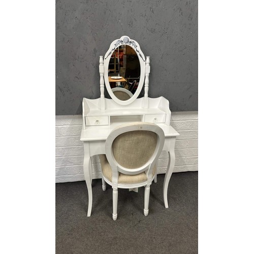 95 - WHITE DRESSING TABLE SET