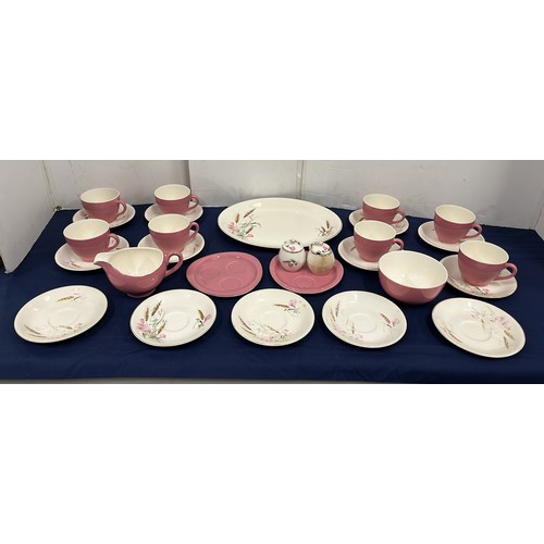 75 - 40 Pc PINK HARVEST TEA SET BY ALFRED MEAKIN SEE ALL PICTURES