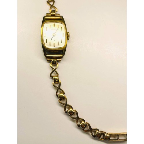 157 - 9ct GOLD BRACELET SEIKO LADIES WATCH 11.80g SEE ALL PICTURES